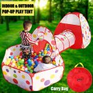 3 In 1 Child Baby Kids Boys Girl Play Tent Tunnel Play House Indoor Outdoor Toys