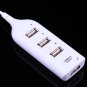 Wired Micro USB 2.0 4-Port Distributor Multi Hub Splitter Power For PC Computer