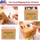 Cute Lovely Automated Stealing Coins Cat Saving Money Box Piggy Bank Best Gift