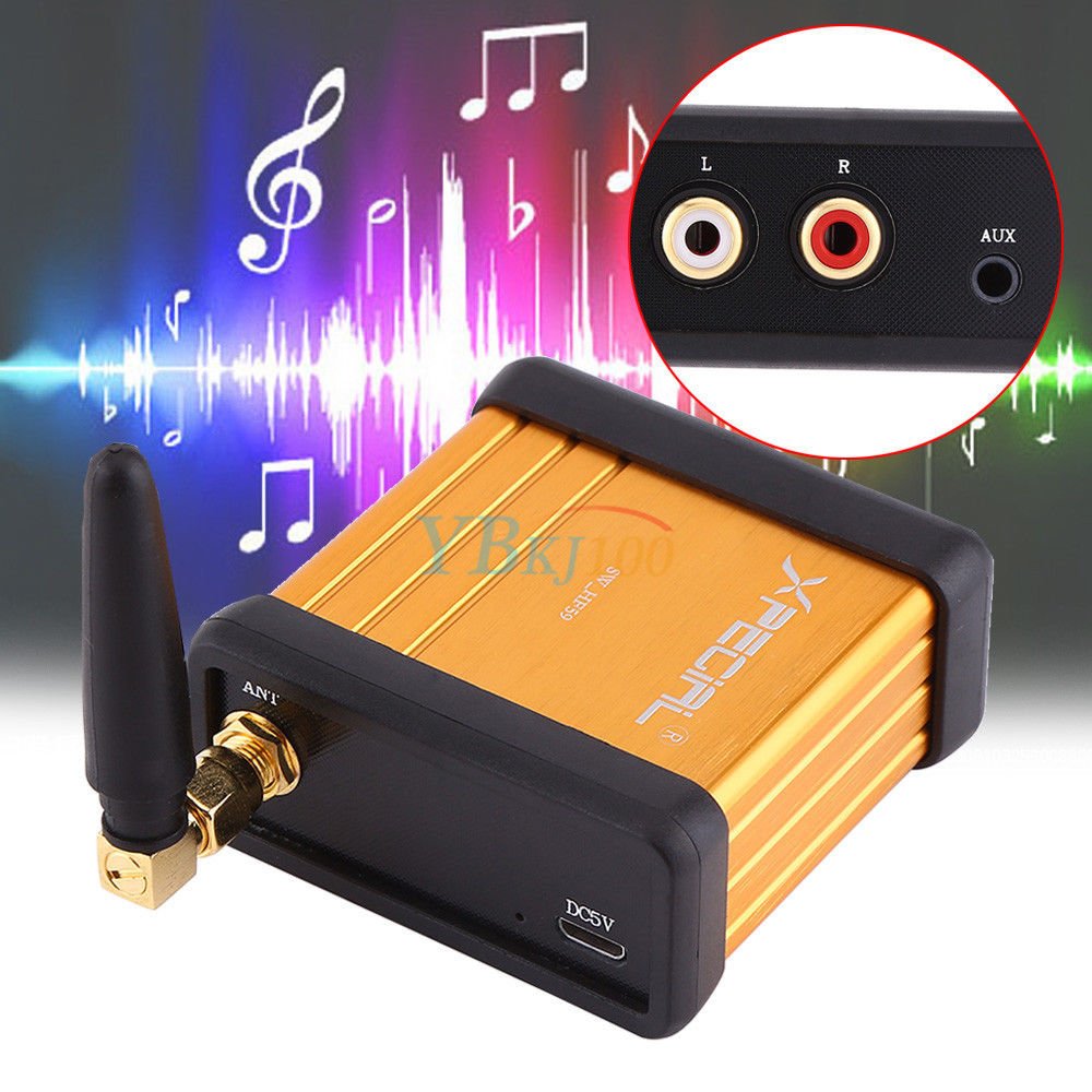 Bluetooth 4.2 Audio Receiver Stereo Hi-Fi Box Adapter RCA Output Support APTX EM