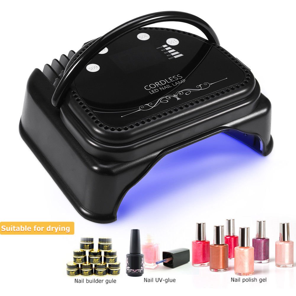 64W Cordless LED/UV Nail Lamp Gel Polish Nail Dryer Wireless Rechargeable New
