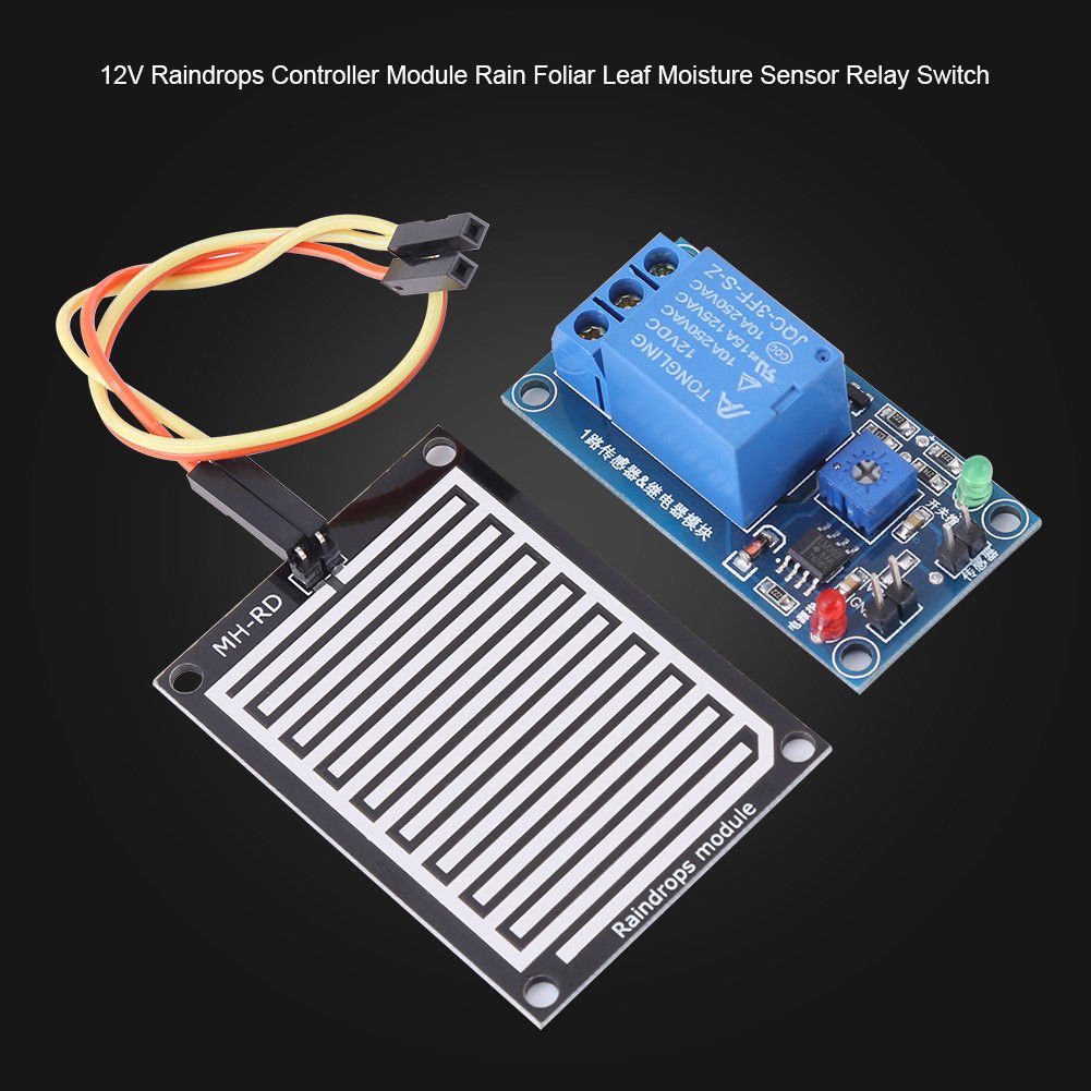 12V Rain Water Raindrop Relay Sensor Control Relay Module for Arduino