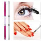 Eyebrow Eyeliner Shaping Duo Double Spoolie Makeup Brush Flat Angled Makeup Tool