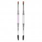 Eyebrow Eyeliner Shaping Duo Double Spoolie Makeup Brush Flat Angled Makeup Tool