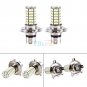 2x H4 120 SMD Car Light Bulb Hi/Low Beam LED Fog Headlight 9003 HB2 Lamp 6500K