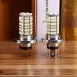 2x H4 120 SMD Car Light Bulb Hi/Low Beam LED Fog Headlight 9003 HB2 Lamp 6500K