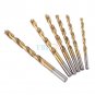 19pc HSS Metric Drill Bit Set Titanium Coated Twist Drills Metal Wood 1-10mm coi
