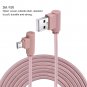 10FT 90 Degree Right Angle Micro USB Charging Data Cable Braided Nylon Cord Line