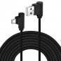 10FT 90 Degree Right Angle Micro USB Charging Data Cable Braided Nylon Cord Line