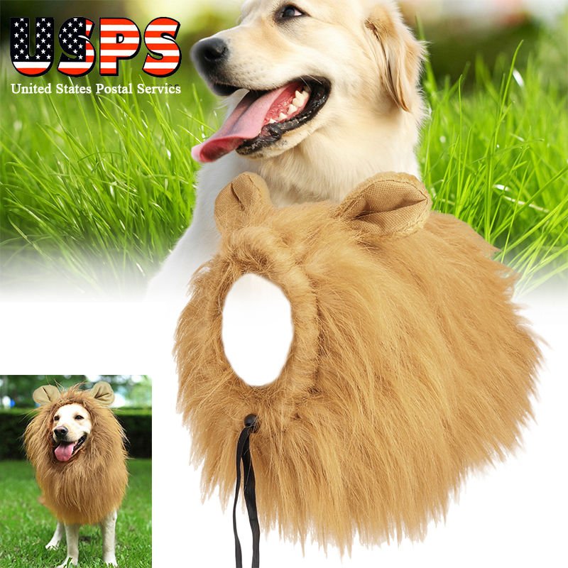 Dog Lion Mane Costume Funny Dog Lion Wig for Large Dogs Cosplay Christmas Easter
