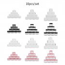 10pcs Plastic Round Mini Empty Box Nail Art Gems Rhinestone Powder Storage Case
