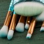 Pro 11PCS Fish Tail Mermaid Makeup Brushes Set Foundation Powder Blush Beauty