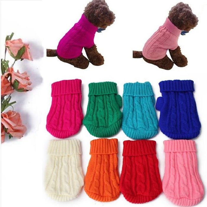 Popular Pet Dog Cat Knitted Jumper Sweater Puppy Warm Coat Jacket Winter Clothes