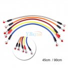 45/90cm Motorcycle Brake Oil Hose Tube Line Fitting Stainless Steel Braided