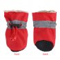 4x Reflective No Slip Dog Shoes Boots Waterproof Dog Socks Soft Fleece Padded