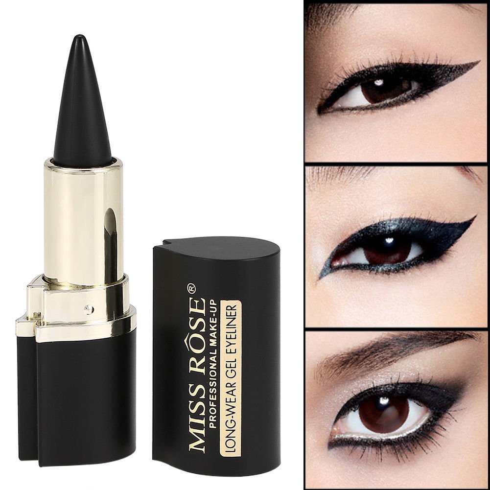 NEW MISS ROSE Black Eye Liner Professional Make Up Long Wear Gel Eyeliner