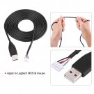 Black USB Replacement Cable Wire For Logitech MX518 Gaming Mouse Mice Line Cord