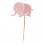 10pcs Elephant Cupcake Cake Topper Picks Baby Shower Party Birtyday Paper Cards
