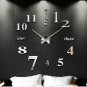 Modern DIY Large Wall Clock 3D Mirror Surface Sticker Home Decor Art Design Hot