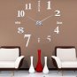Modern DIY Large Wall Clock 3D Mirror Surface Sticker Home Decor Art Design Hot