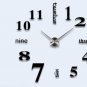 Modern DIY Large Wall Clock 3D Mirror Surface Sticker Home Decor Art Design Hot