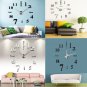 Modern DIY Large Wall Clock 3D Mirror Surface Sticker Home Decor Art Design Hot