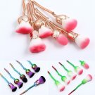 Rose Gold 6Pcs Makeup brushes Set Rose Flower Shape Soft Contour Face Brushes