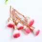 Rose Gold 6Pcs Makeup brushes Set Rose Flower Shape Soft Contour Face Brushes