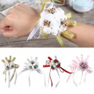 Delicate Wrist Corsage Bracelet Bridesmaid Sisters Hand Flowers Wedding Party