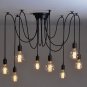 6/8/10 Head Adjustable Vintage Ceiling Pendant Spider Lamp Light Home Decor