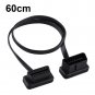 30/60/100cm Black Car Auto OBD2 16 Pin Male to Female Extension Diagnostic Cable