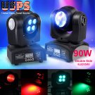 90W Double Sides RGBW Spot 8LED Moving Head Stage Light DMX512 DJ Party Lighting