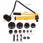 Hydraulic Knockout Punch Driver Kit 15 Ton 10 Dies 11 14 Gauge Conduit Hole Tool