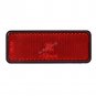 Motorcycle Scooter Moped Rectangle Red LED Reflector Tail Brake Light Stop Lamp