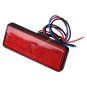 Motorcycle Scooter Moped Rectangle Red LED Reflector Tail Brake Light Stop Lamp