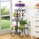 4 Tier Metal Plant Stand Garden Decorative Planter Holder Flower Pot Shelf Rack