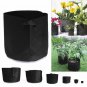 1/5/10Pcs Pots Round Aeration Pot Container Grow Bag Plant Vegetable Pouch Black