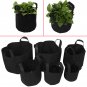 1/5/10Pcs Pots Round Aeration Pot Container Grow Bag Plant Vegetable Pouch Black