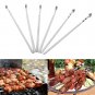 6/10PCS Safe BBQ Barbecue Grilling Cooking Long Kebab Flat Skewers Needle New