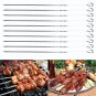 6/10PCS Safe BBQ Barbecue Grilling Cooking Long Kebab Flat Skewers Needle New