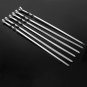 6/10PCS Safe BBQ Barbecue Grilling Cooking Long Kebab Flat Skewers Needle New