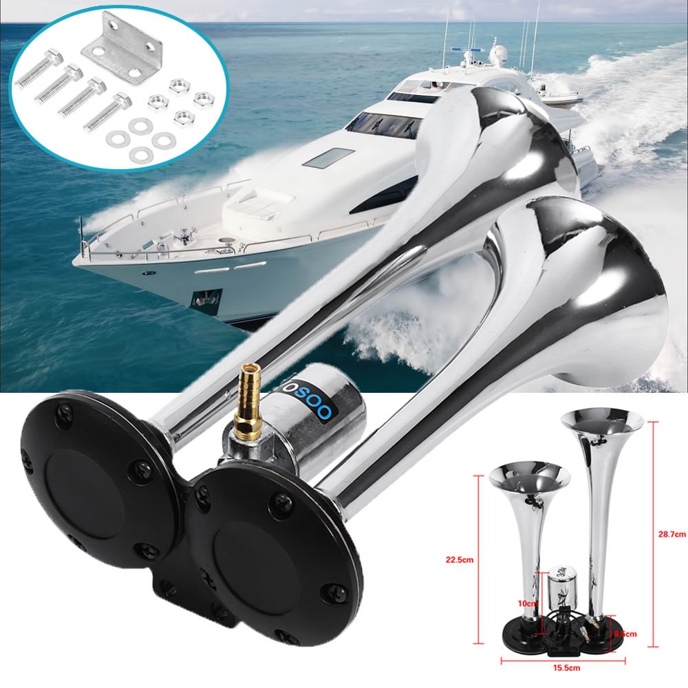 150DB Super Loud 12V Dual Trumpet Air Horn Car Truck Lorry Boat Tool NEW