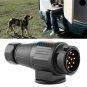 12V 13 Pin Electric Trailer Plug Plastic 13 Pole Wiring Connector Adapter Black