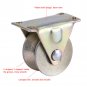 2x 2" 660lb Steel Sliding Gate Roller Steel V Groove Wheel Track Rail w/Bracke