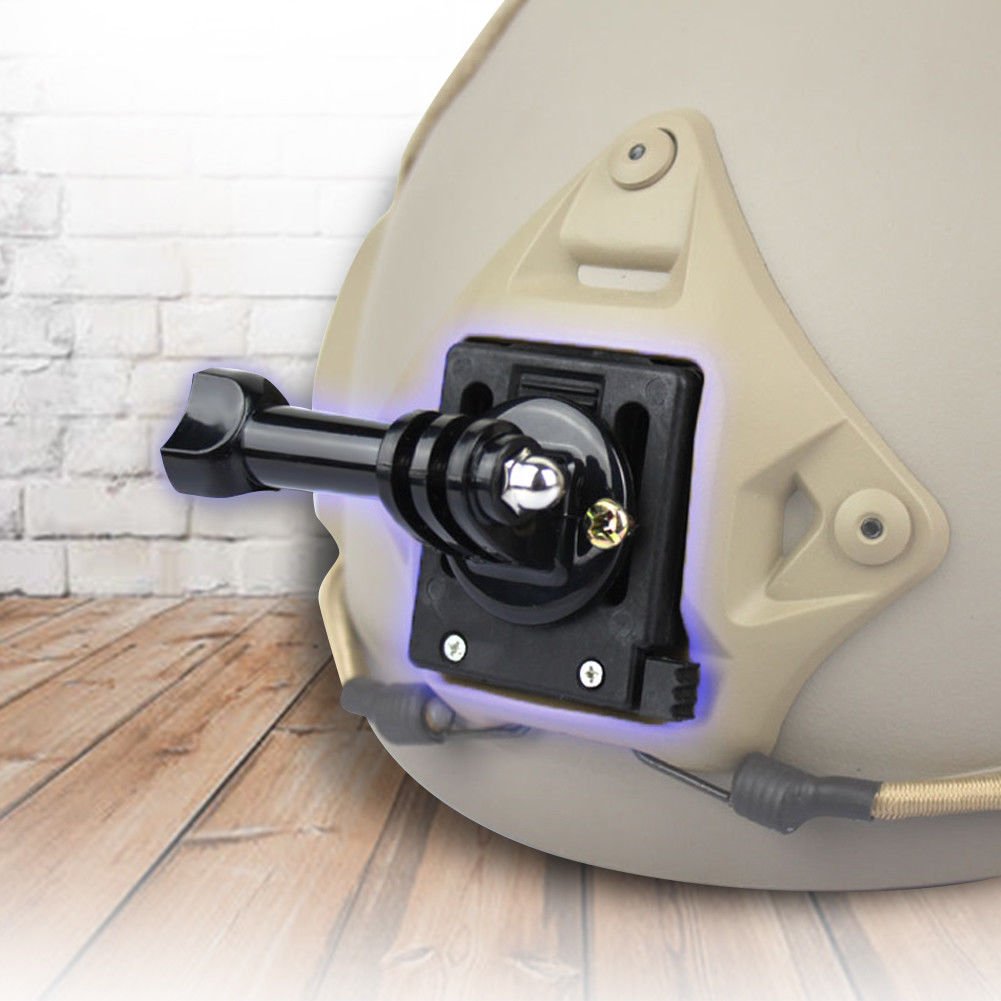 Military Helmet Fixed Mount Base Adapter Bracket for Gopro Camera Camcorder EC
