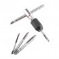5pcs/Set T-Handle Tap Wrench + Hand Screw Thread Taps Reamer M3/M4/M5/M6 coi