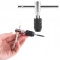 5pcs/Set T-Handle Tap Wrench + Hand Screw Thread Taps Reamer M3/M4/M5/M6 coi