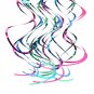 5Pcs Colored Hanging PVC Plastic Swirl Decoration for Wedding Birthday Party coi