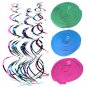 5Pcs Colored Hanging PVC Plastic Swirl Decoration for Wedding Birthday Party coi