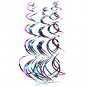 5Pcs Colored Hanging PVC Plastic Swirl Decoration for Wedding Birthday Party coi